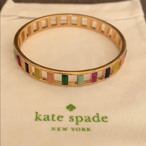 Kate Spade ♠️ Gold Bangle w/Multi-Color Tiles